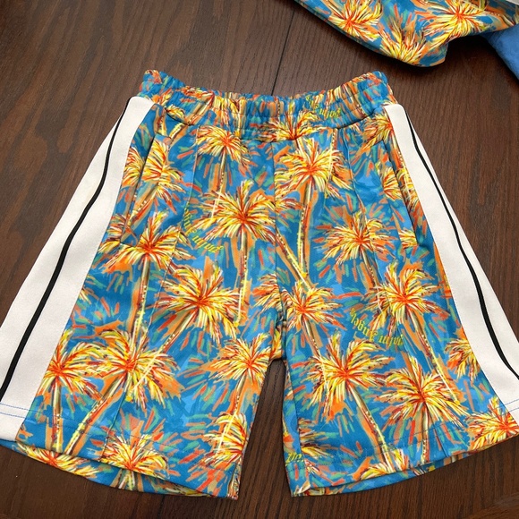 Palm Angels palm tree track shorts w/matching tee - Picture 1 of 4